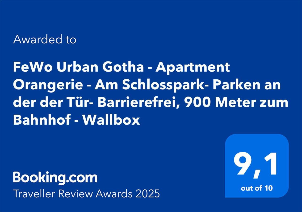 Fewo Urban Gotha - Apartment Orangerie - Am Schlosspark- Parken An Der Der Tuer- Barrierefrei, 900 Meter Zum Bahnhof - Wallbox 外观 照片